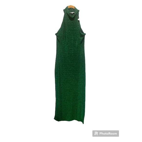 Reformation Argentia Knit Dress Green Emerald Sparkles XL - Picture 1 of 6